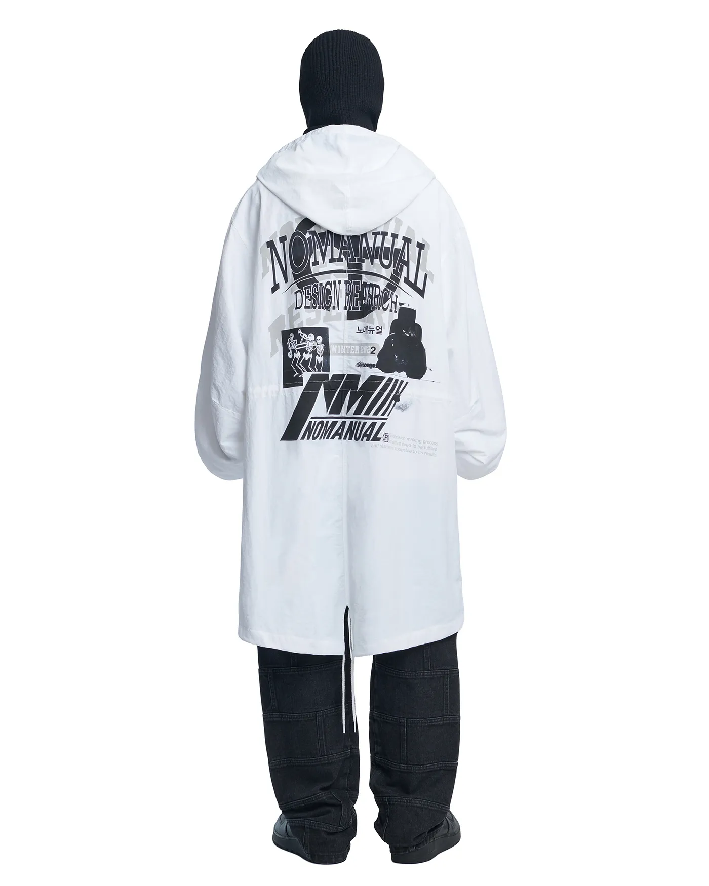 NOMANUAL  |Unisex Street Style Oversized Logo Hoodies