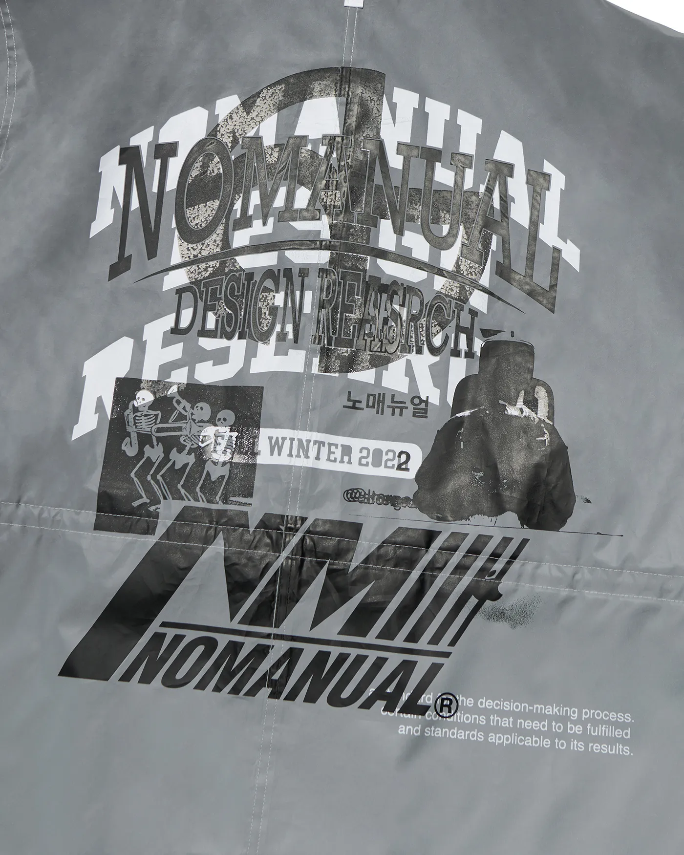 NOMANUAL  |Unisex Street Style Oversized Logo Hoodies