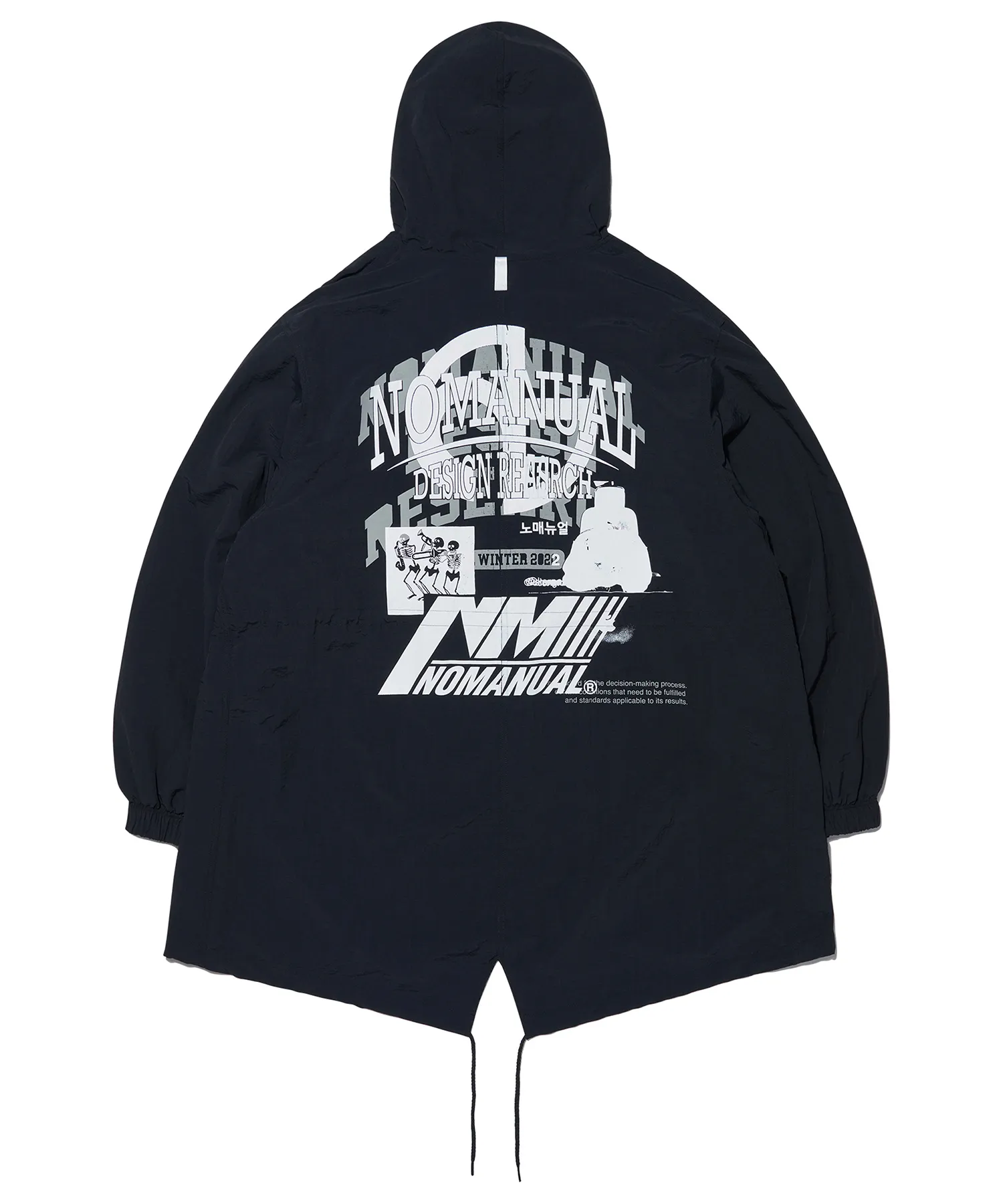 NOMANUAL  |Unisex Street Style Oversized Logo Hoodies