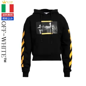 Off-White  |Street Style Long Sleeves Cotton Logo Hoodies