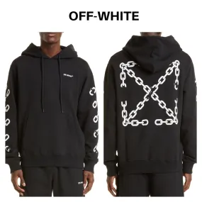 Off-White  |Street Style Plain Hoodies