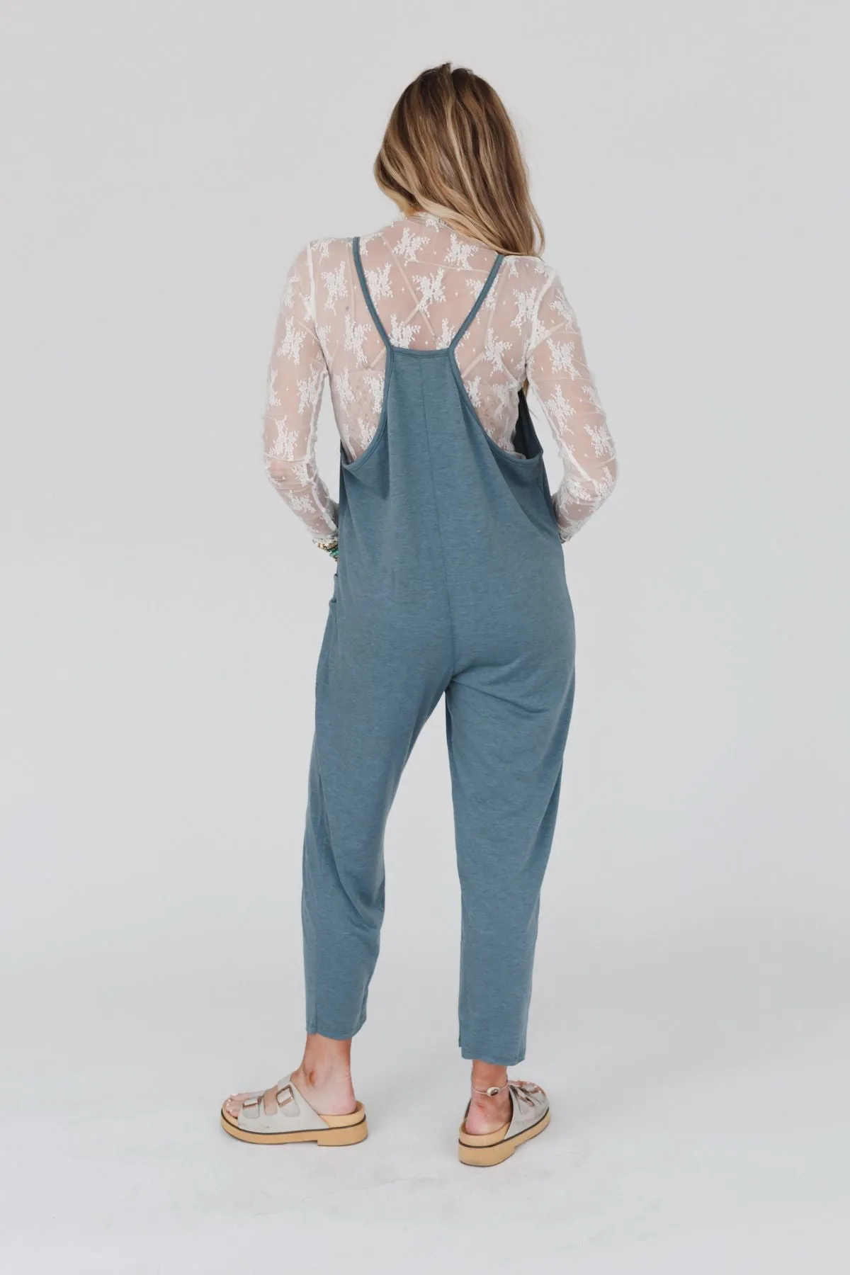 Out Of My Hands Pocketed Jumpsuit - Denim