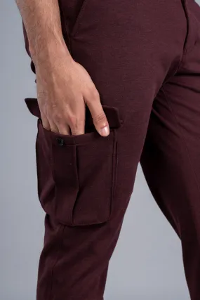 Plum Wine Power-Stretch Cargo Pants