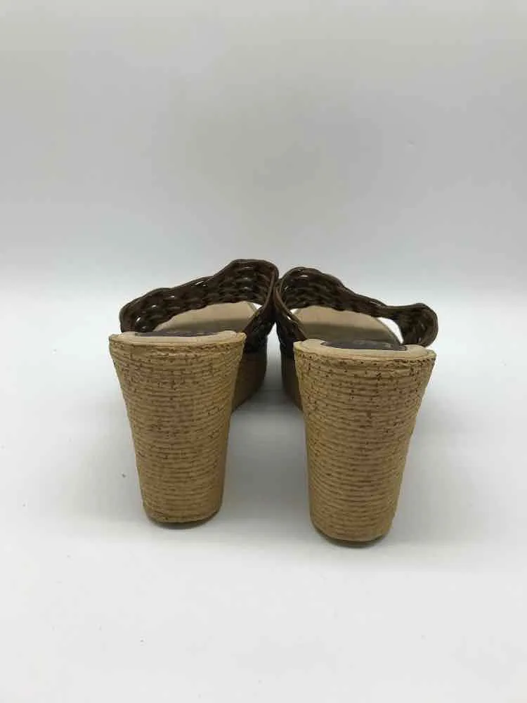 Pre-Owned Sbicca Brown Size 9 Wedge Heels