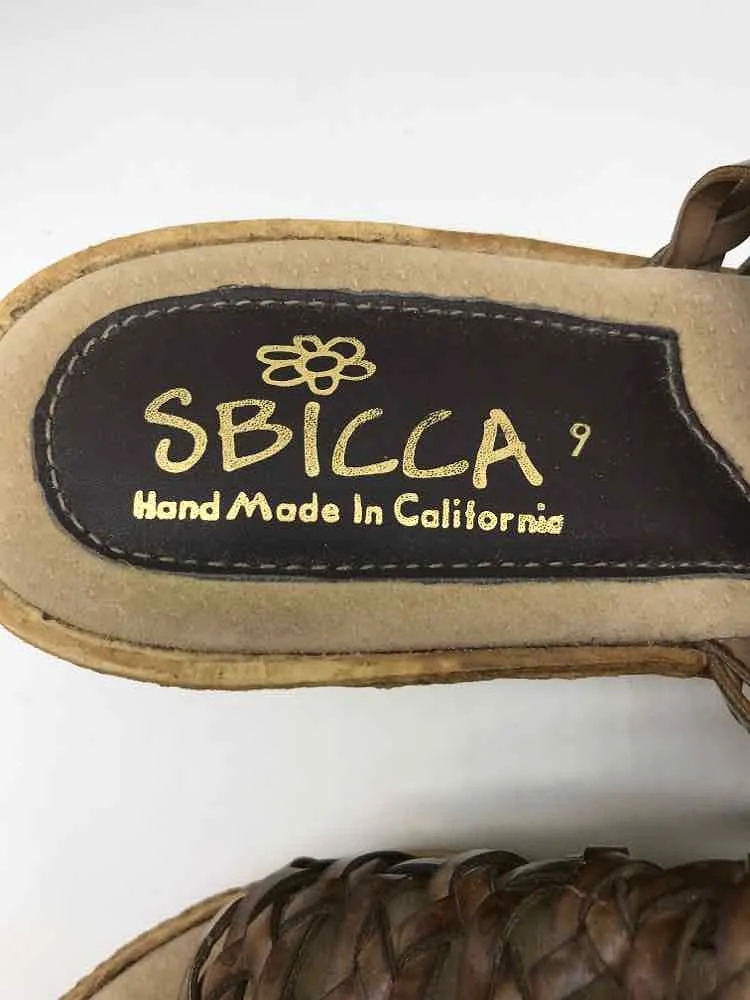 Pre-Owned Sbicca Brown Size 9 Wedge Heels