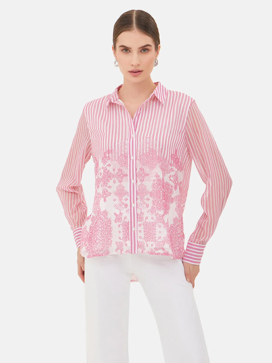 Rachel Printed Full Sleeves Shirt