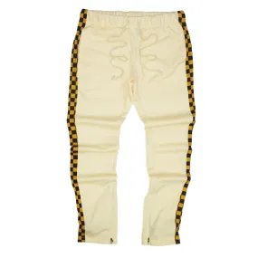 Racing Checker Track Pants (Banana/Mustard) / D1