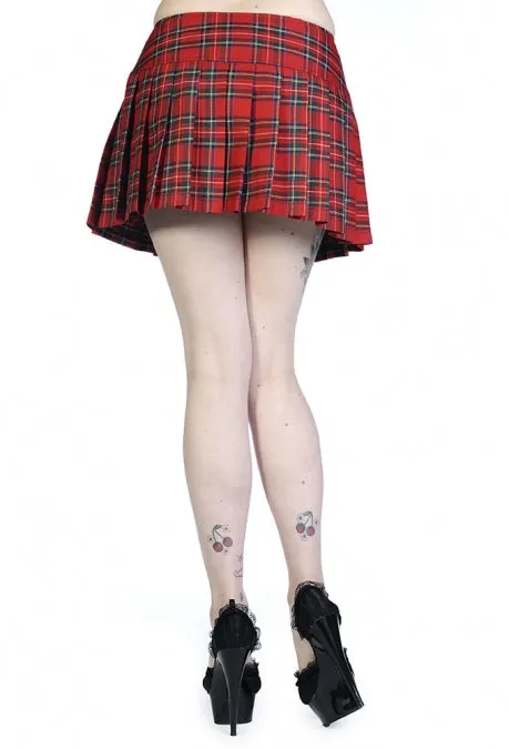 Red Tartan Mini Skirt