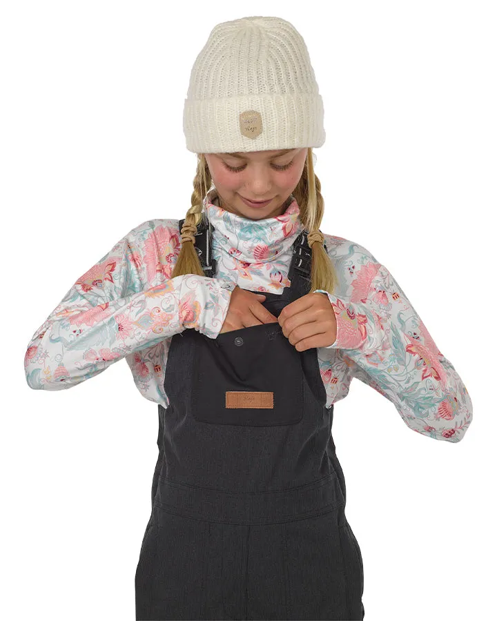 Rojo Limelight Girl's Snow Bib - True Black Pinstripe - 2023