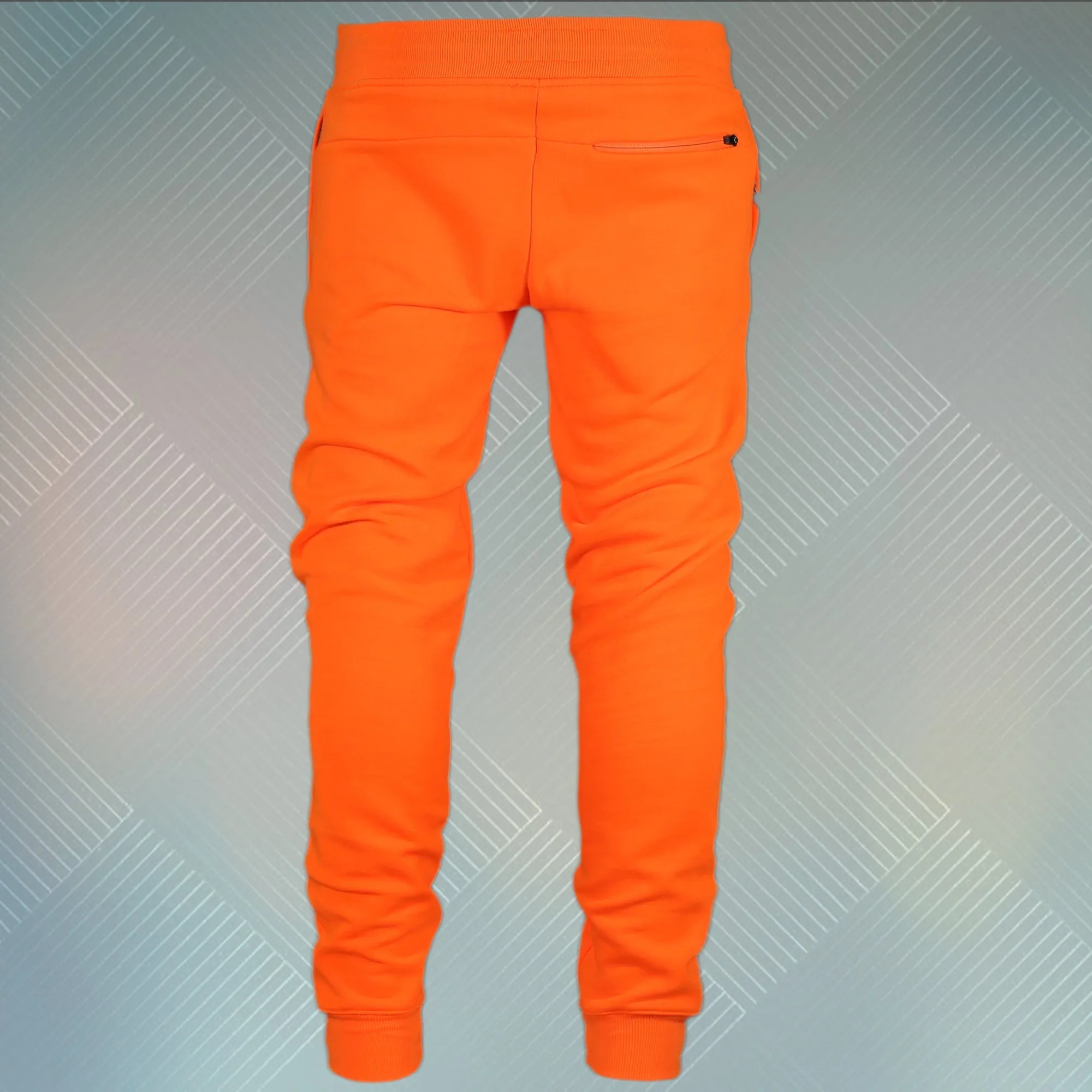 Safety Orange Unbasic Fleece Stash Pocket Sunset Park Tapered Jogger Pants | Fleece Safety Orange Sweatpants