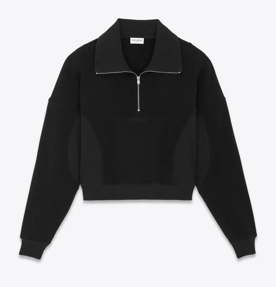 Saint Laurent  |741728Y36SW1000 SAINT LAURENT CROPPED SWEATSHIRT