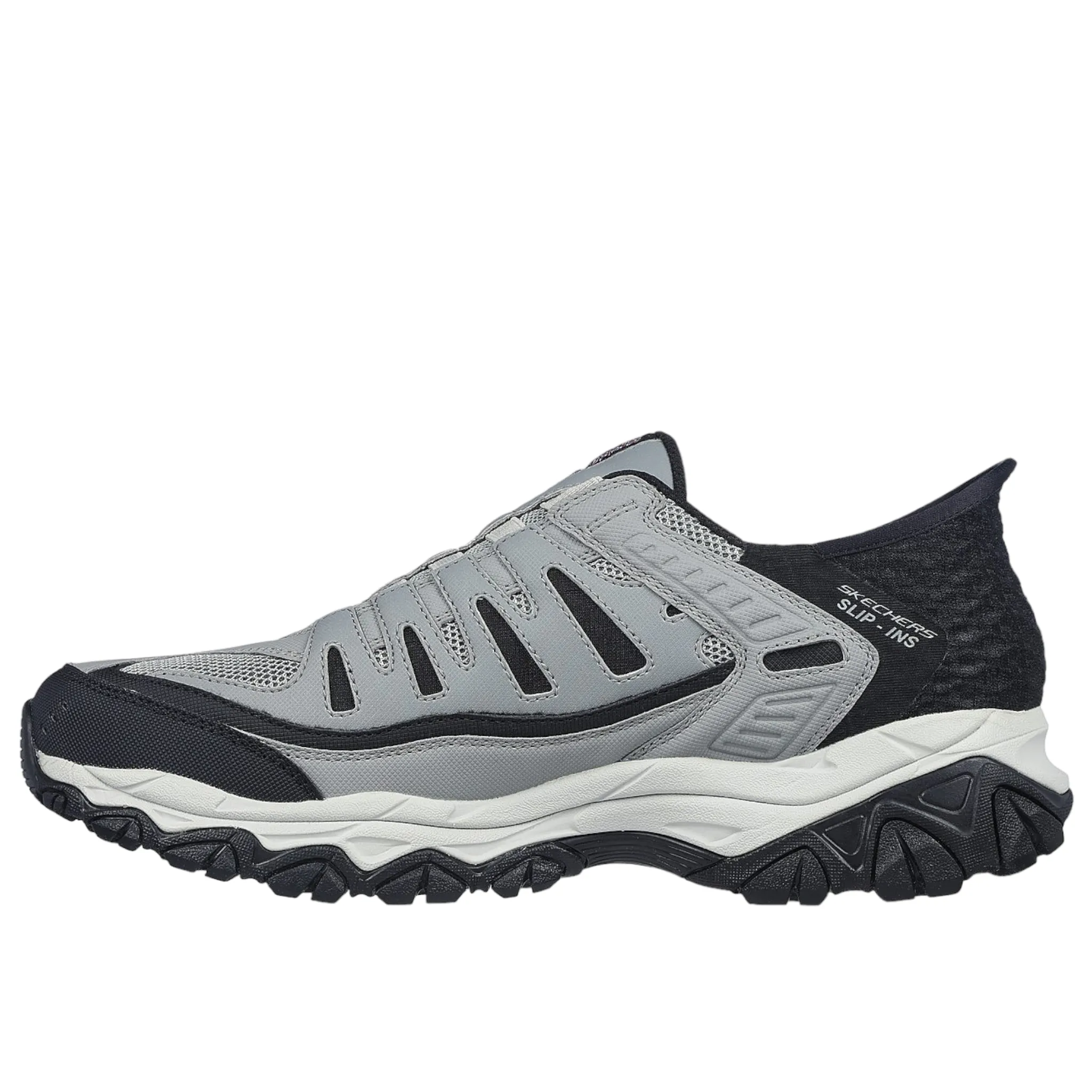 Skechers Men's 237563 After Burn M. Fit Ridgeburn Gray Black Slip-ins Work Shoes