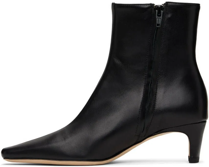 Staud Black Wally Ankle Boots