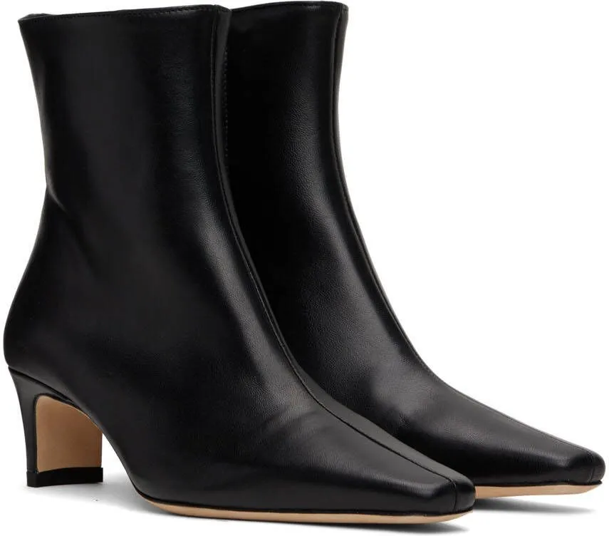 Staud Black Wally Ankle Boots