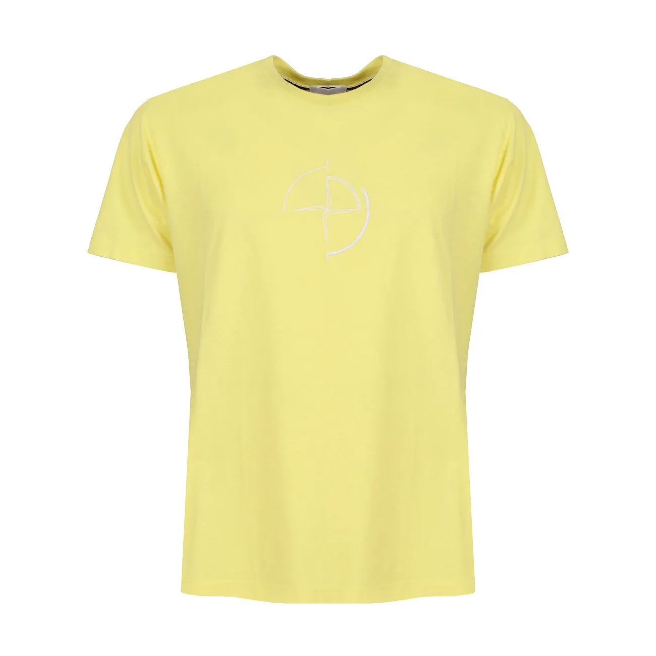 T-SHIRT CON RICAMO E MAXI LETTERING SUL RETRO Uomo Limone