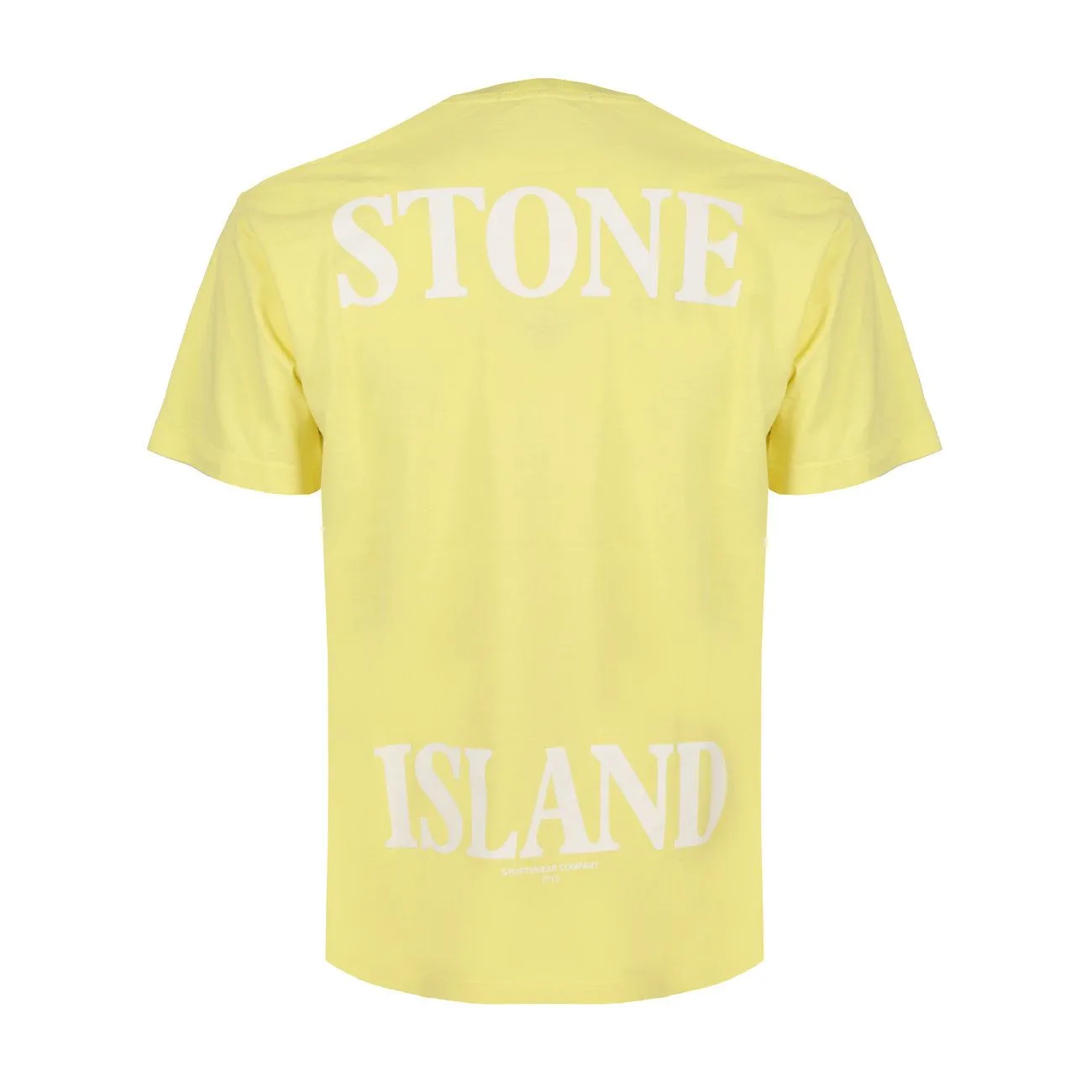 T-SHIRT CON RICAMO E MAXI LETTERING SUL RETRO Uomo Limone