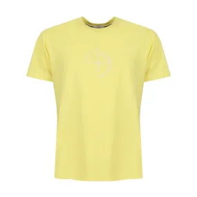 T-SHIRT CON RICAMO E MAXI LETTERING SUL RETRO Uomo Limone