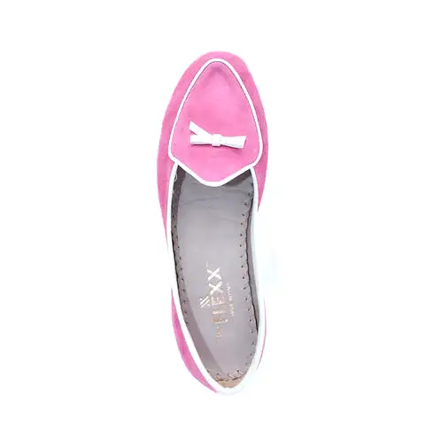 The Alyssa Loafer by Flexx - Fuchsia/White