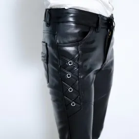 Thick PU Leather Pants for Women