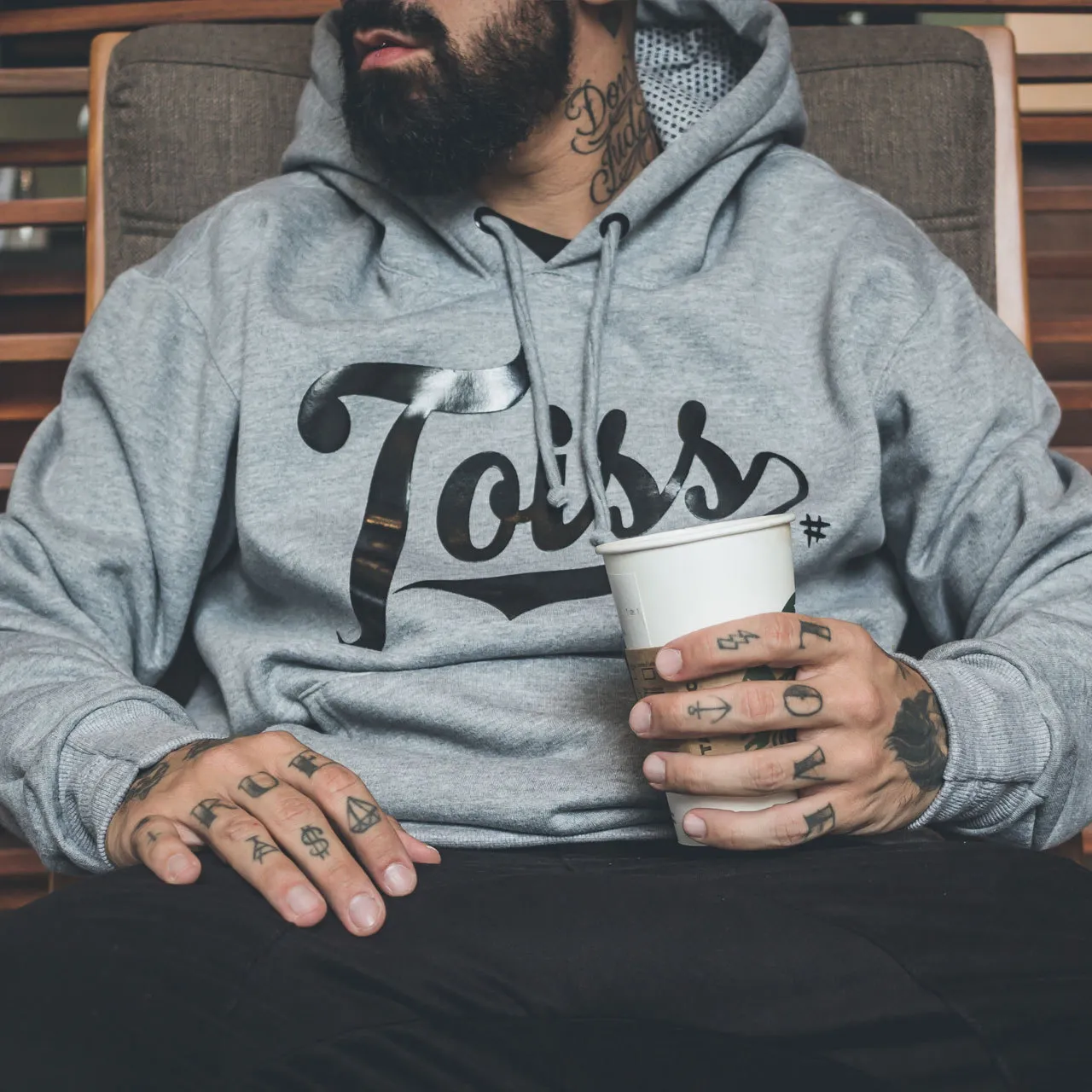 TOISS  |Street Style Long Sleeves Plain Logo Hoodies