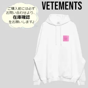 VETEMENTS  |Unisex Street Style Long Sleeves Logo Hoodies & Sweatshirts