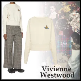 Vivienne Westwood  |Crew Neck Unisex Sweat Long Sleeves Cotton