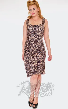 Voodoo Vixen Leopard Print Faux Wrap Dress