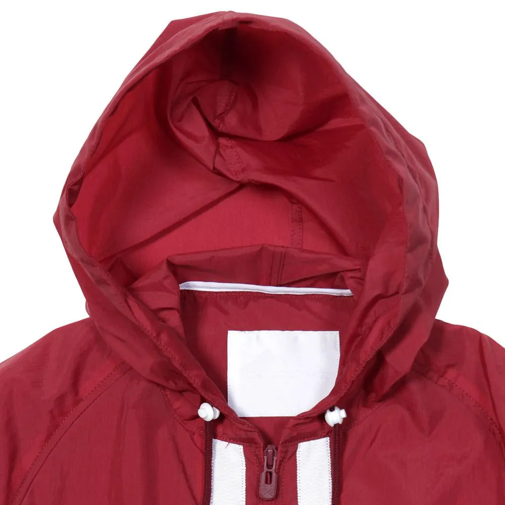 White Mountaineering Nylon Taffeta Hooded Coach Jacket Burgundy