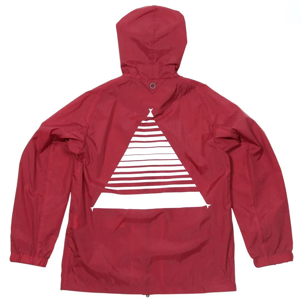 White Mountaineering Nylon Taffeta Hooded Coach Jacket Burgundy