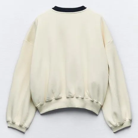 ZARA  |PLUSH SWEATSHIRT WITH TEXT