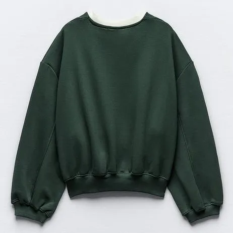 ZARA  |PLUSH SWEATSHIRT WITH TEXT