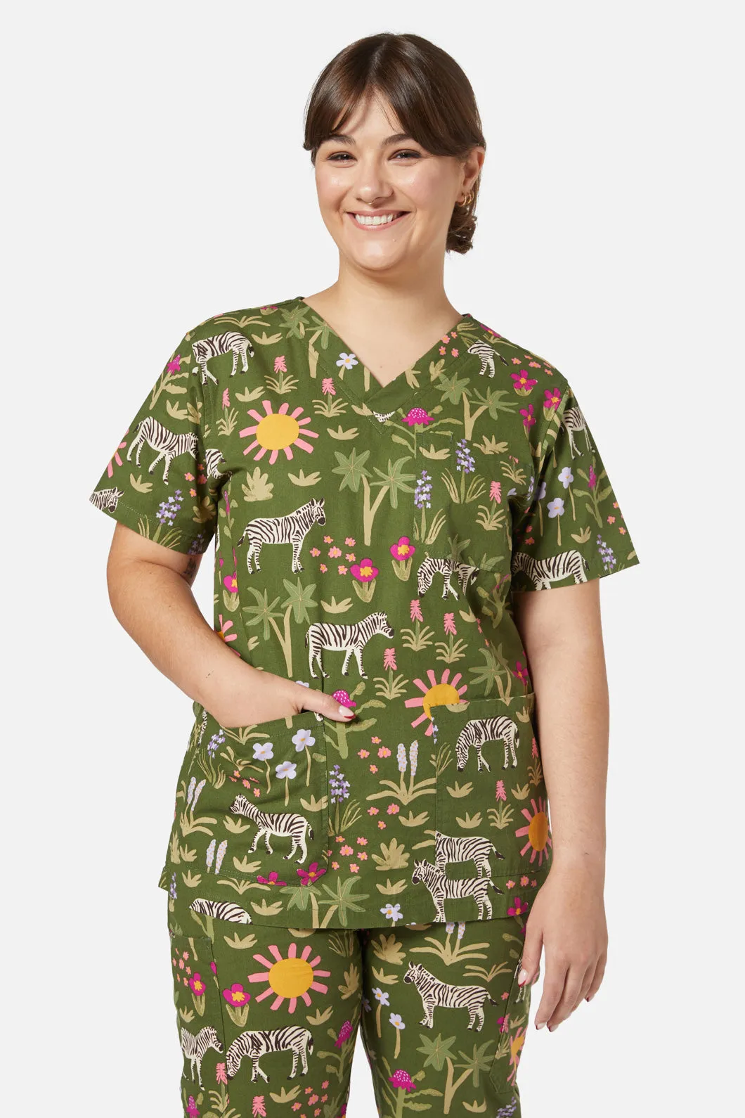 Zebra Safari Scrub Set