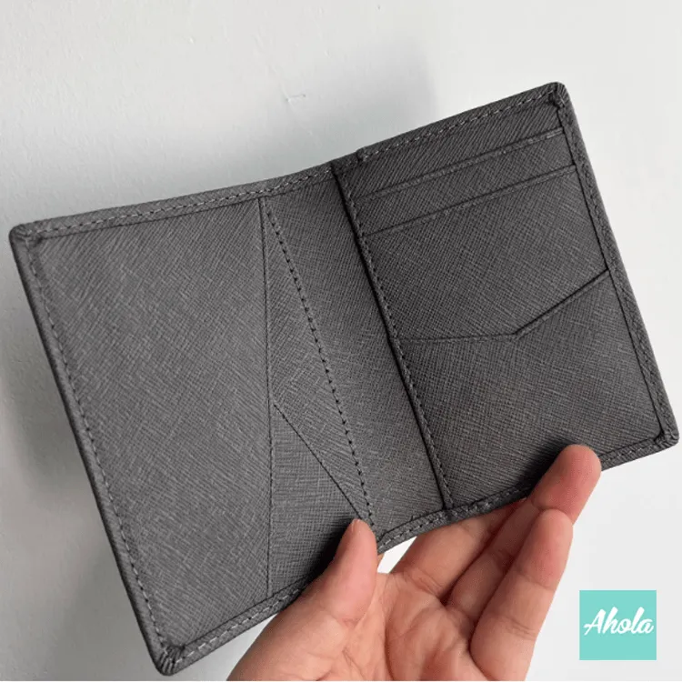 【Zenga】Genuine Leather Fold Card Wallet 牛皮燙金壓字卡包